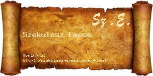 Szekulesz Emese névjegykártya
