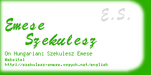 emese szekulesz business card